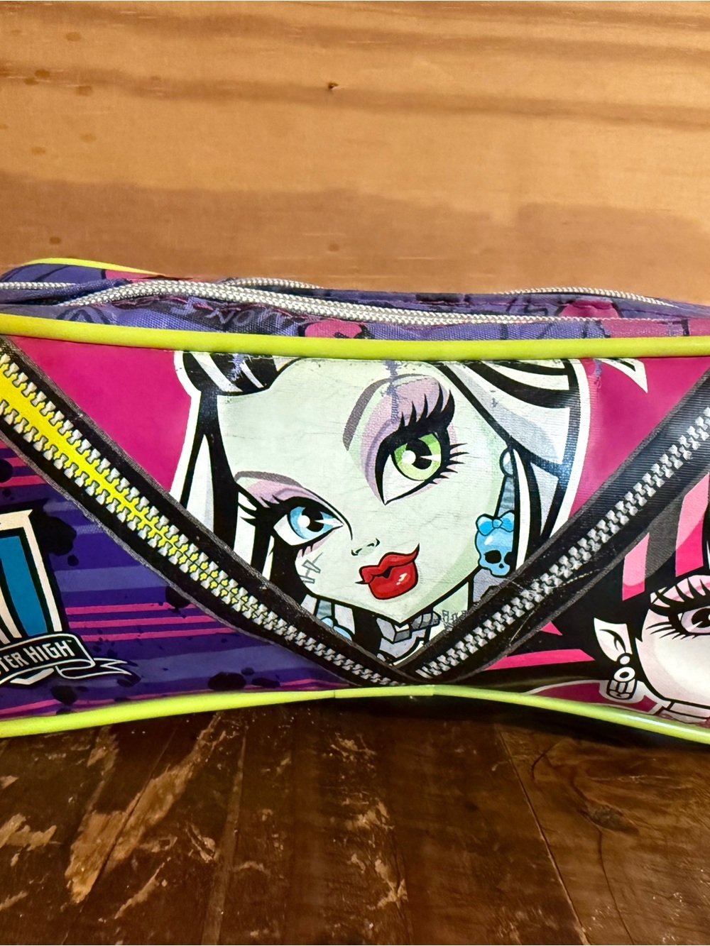 Rare imported Monster 3 compartment pencil case